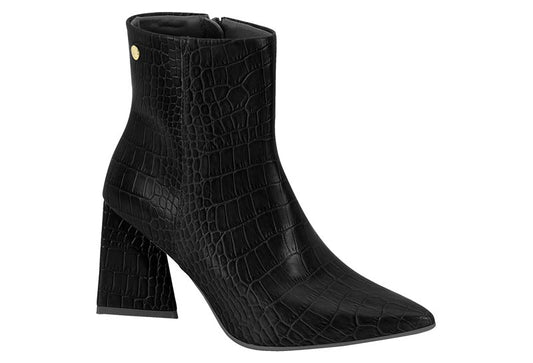Botines Negros Tacón Triangular Alto - Vizzano