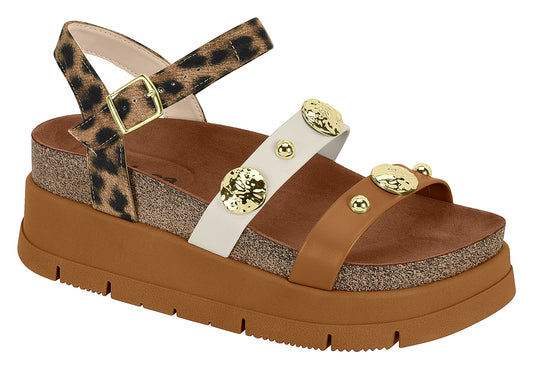 Sandalia Velvet Animal Print - Moleca