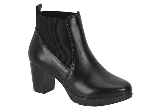 Botines Negros Tacón Cuadrado Médio - Modare